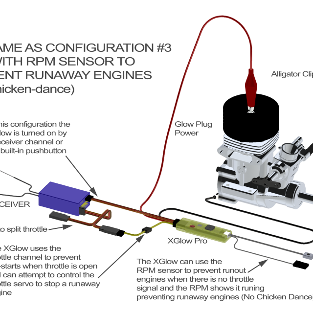 XGlow Pro Remote ON Switch and RPM signal pickup assembly