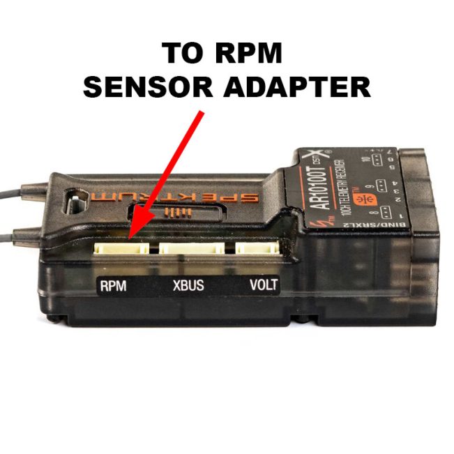 XGuard RPM sensor to JST-ZR connector adapter for Spektrum RPM ...